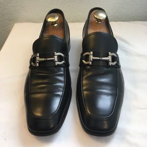 Ferragamo Men’s Black Leather Loafer 8D